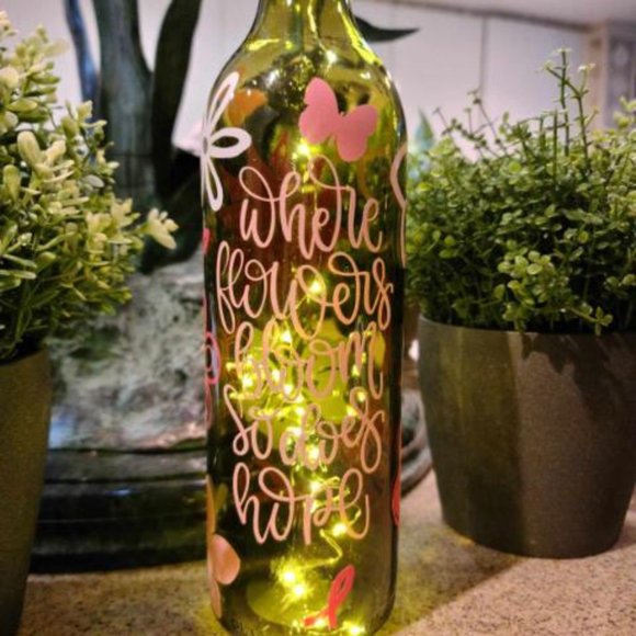 *HP* Wine Bottle Decorative Upcycled bottle, All Occasion, Cork Light - Picture 4 of 16